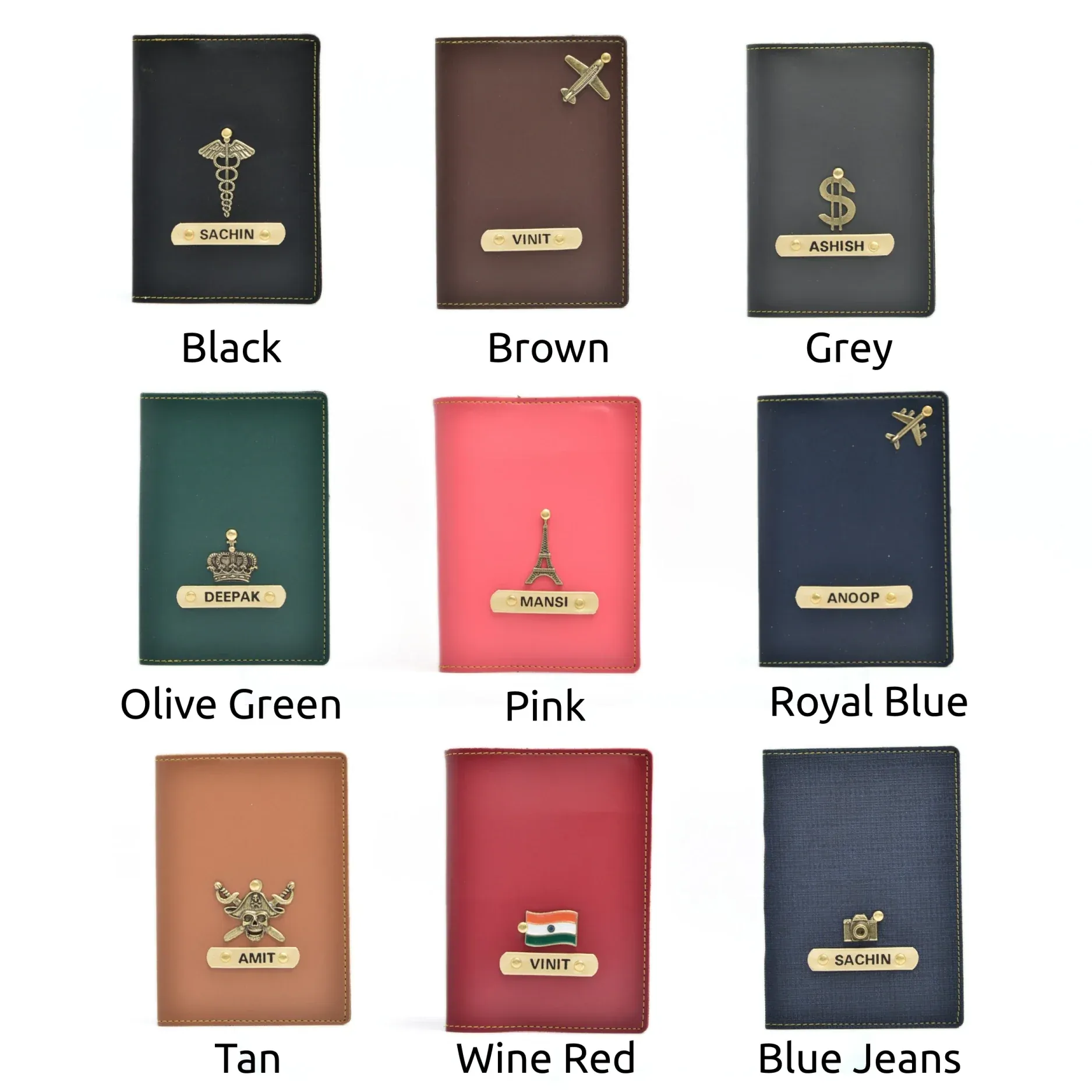Personalized Passport Cover - Pink
