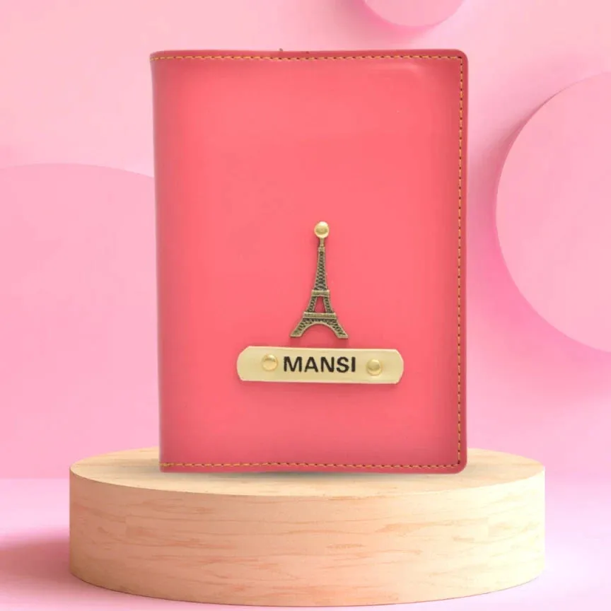 Personalized Passport Cover - Pink