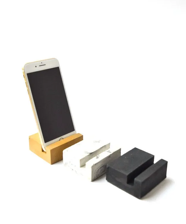 Phone Stand - Phone Holder - Concrete Phone Holder for Desk - Modern - Office Decor - Minimalist - Iphone Holder - Desk Organization - Beton