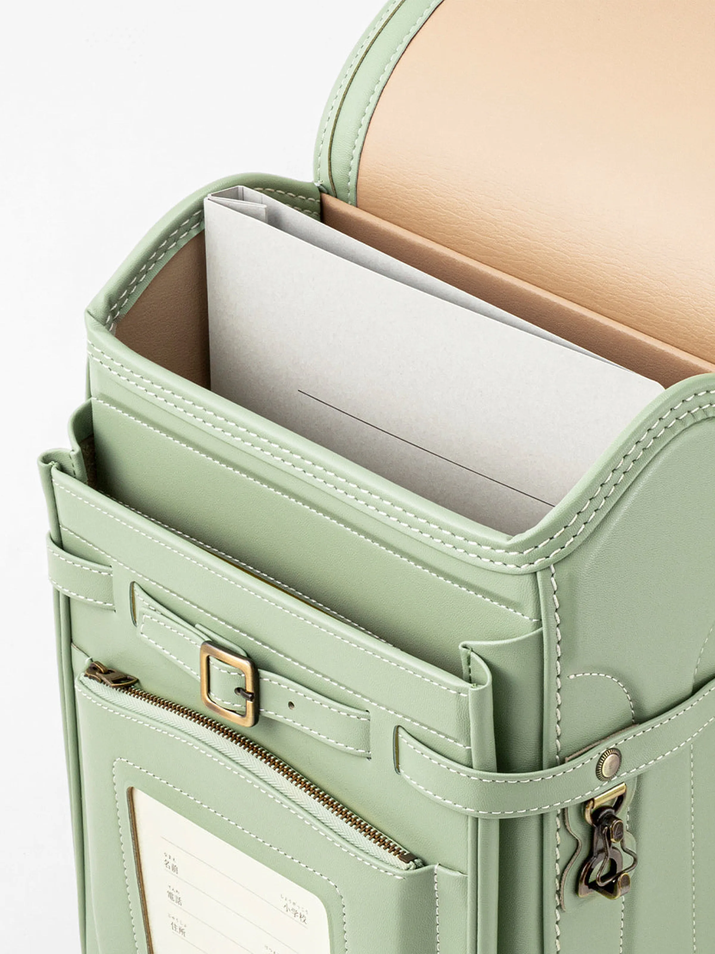 Pistachio Green Randoseru Cowhide Backpack