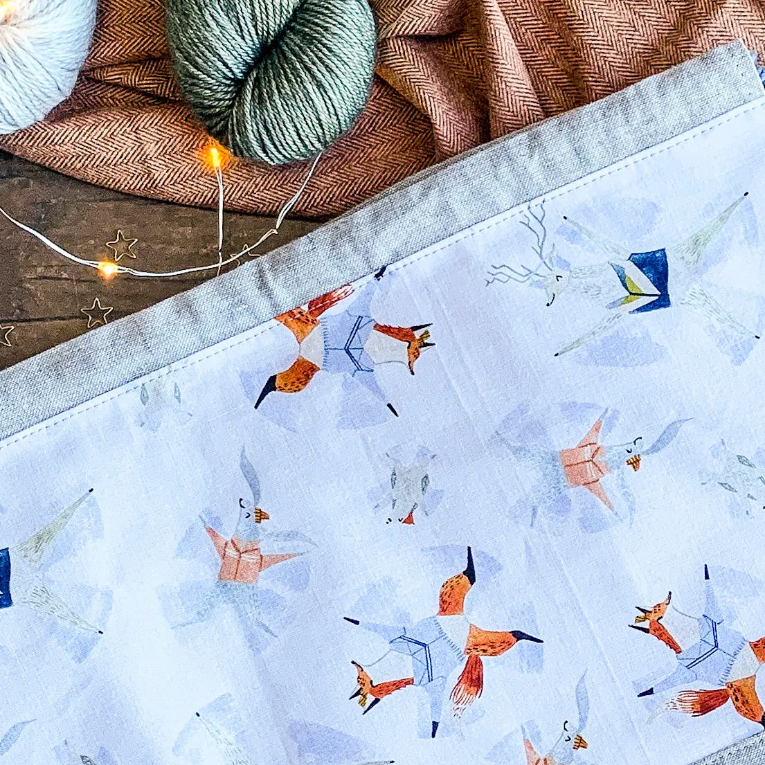 "Snow Angels"- Knitting Project Bag- Ready to Ship