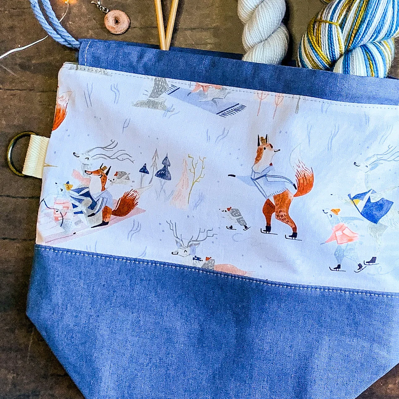 "Wild Winter"- Knitting Project Bag- Ready to Ship