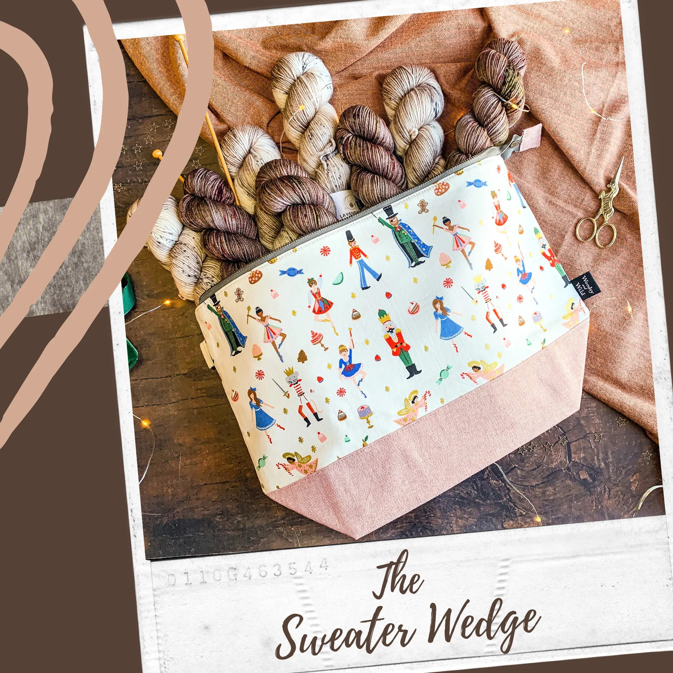 "Wild Winter"- Knitting Project Bag- Ready to Ship
