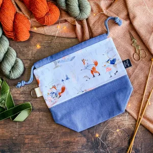 "Wild Winter"- Knitting Project Bag- Ready to Ship