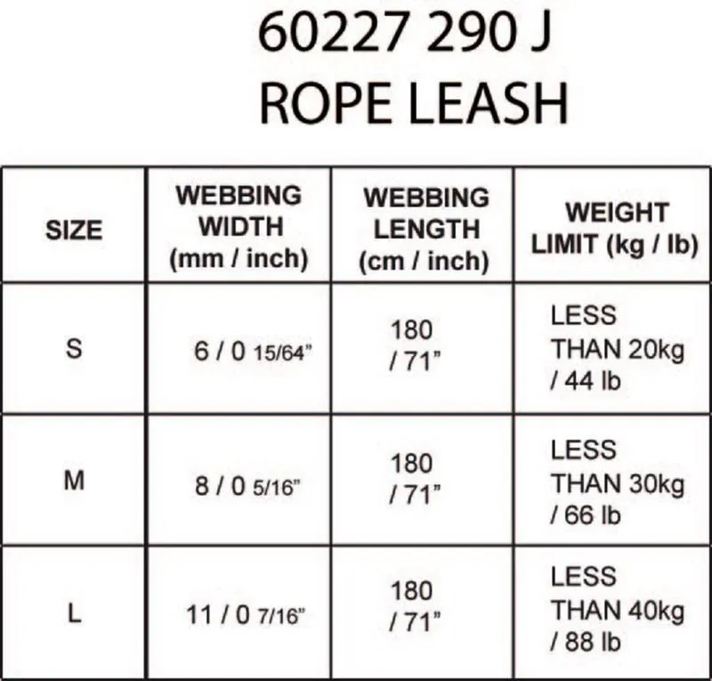 Rukka Pets Rope Lead Black