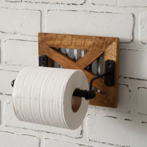 Rustic Barn Door Toilet Paper Holder