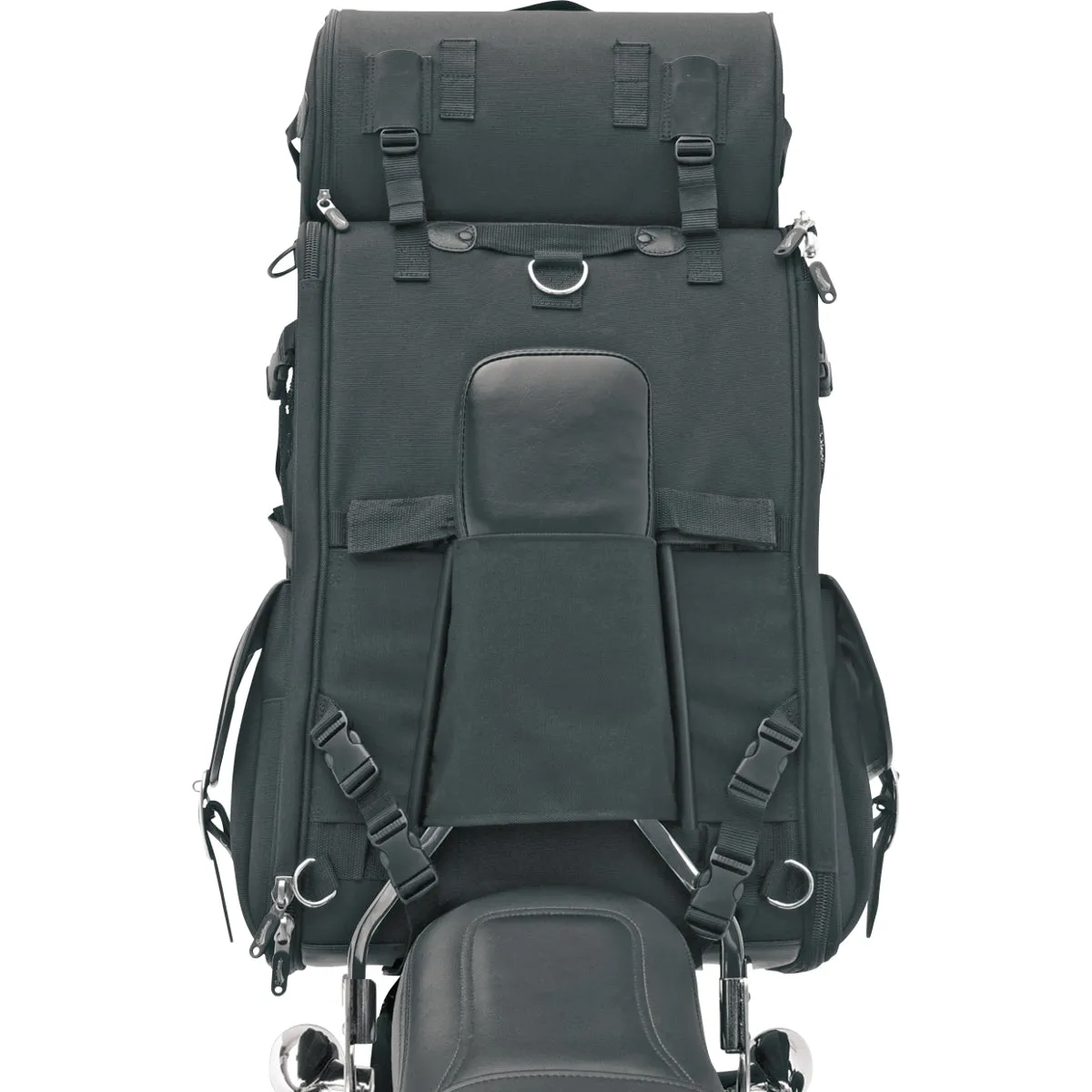 SADDLEMEN BR1800EXS Combination Backrest, Backseat, and Sissy Bar Bag