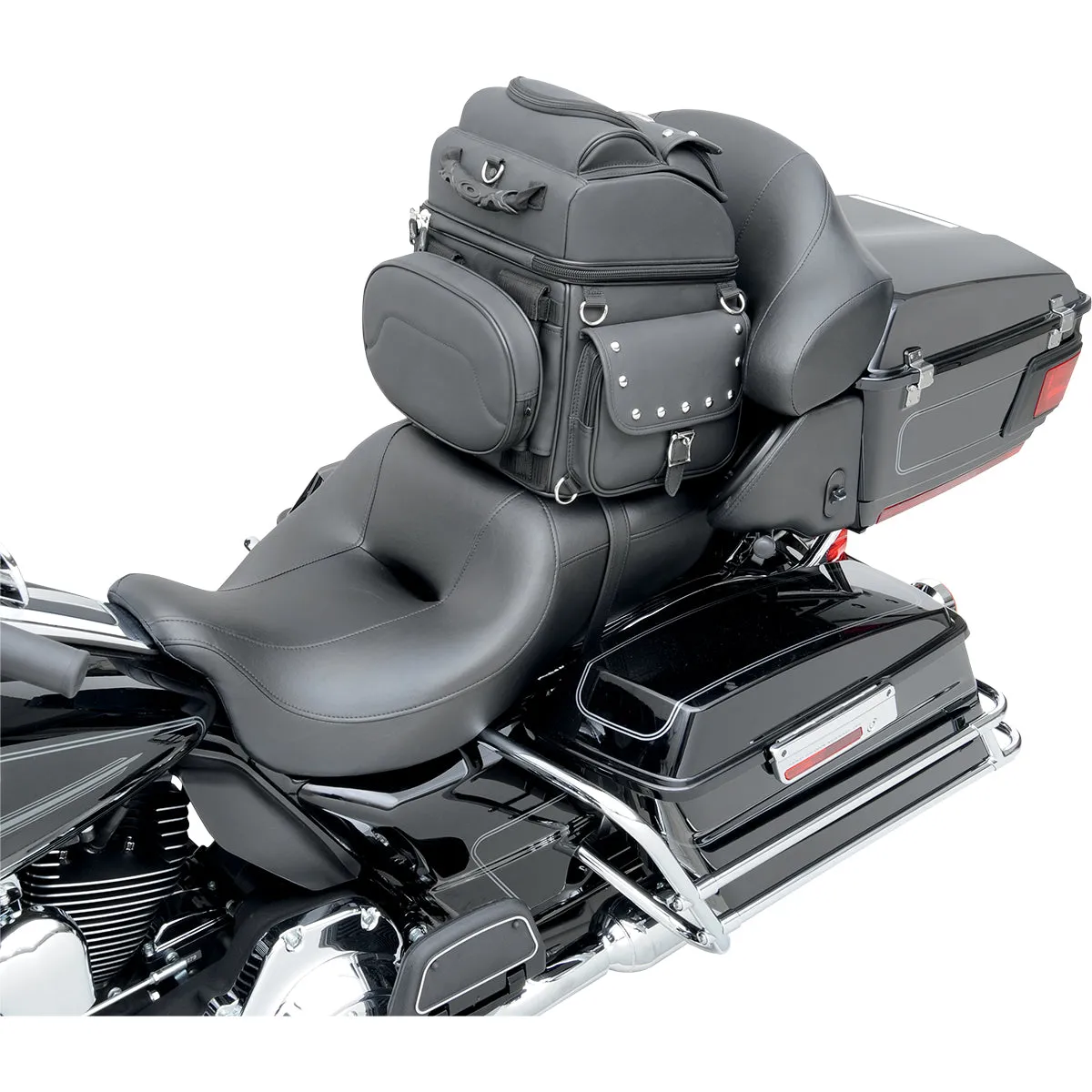 SADDLEMEN BR1800EXS Combination Backrest, Backseat, and Sissy Bar Bag