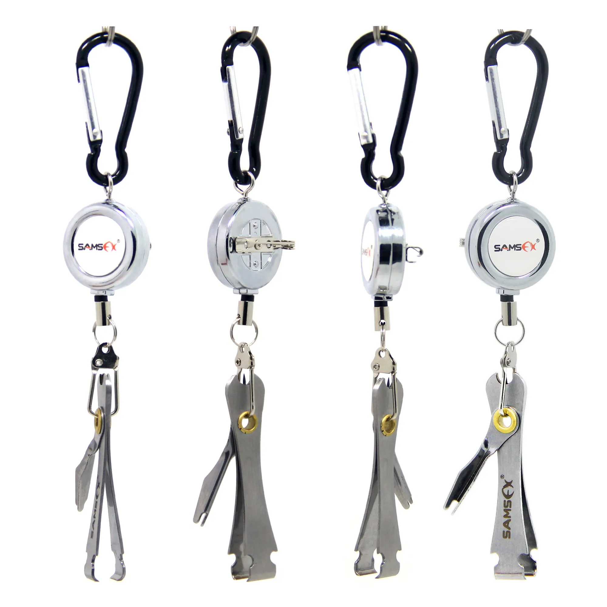 SAMSFX Fly Fishing Clippers with Zinger Retractor Nail Knot Tying Tools Combo Dropshipping