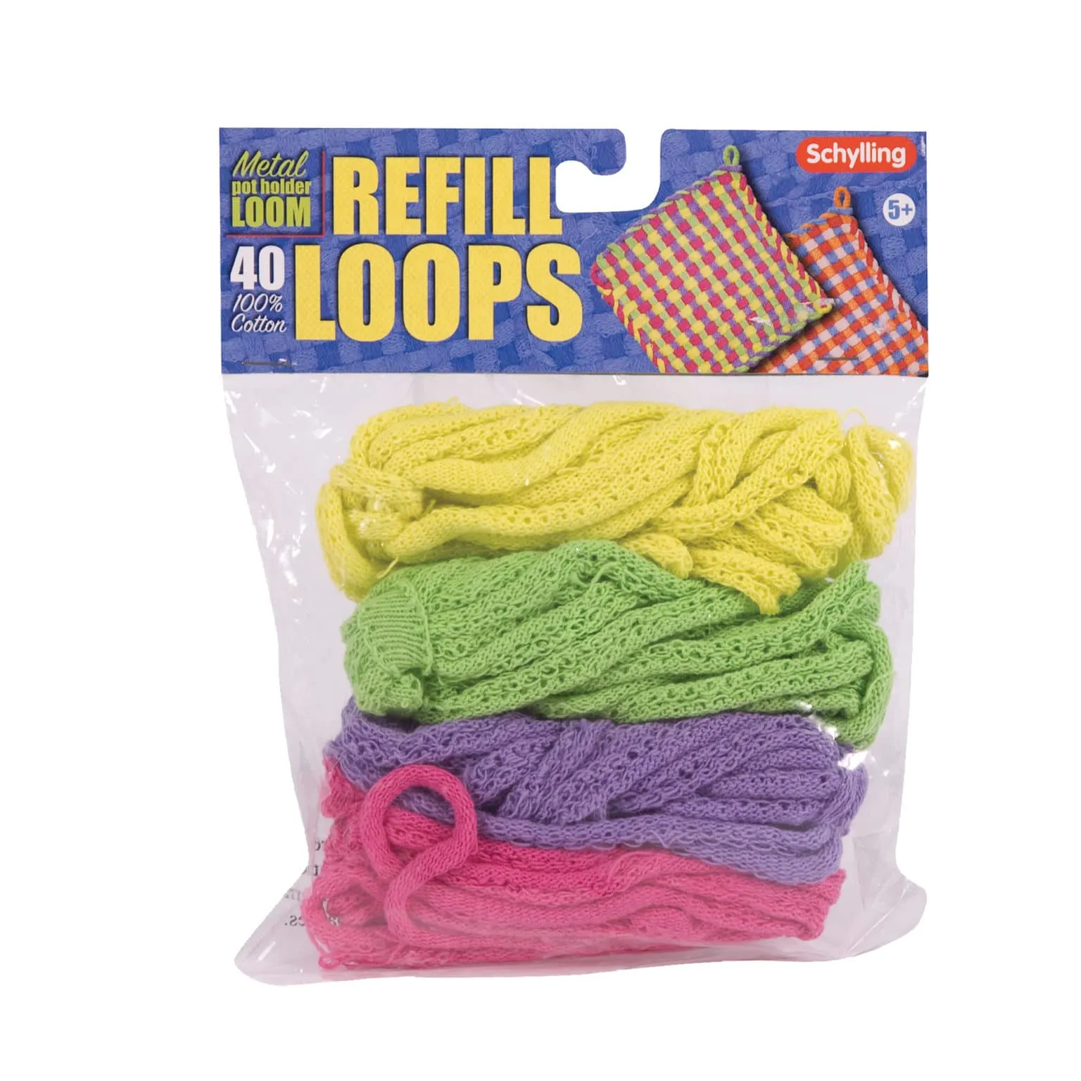 Schylling Metal Pot Holder Loom - Loop Refill - Assorted Colors