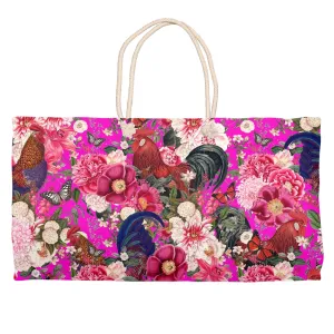 Secret Chicken Garden Weekender Tote, roosters