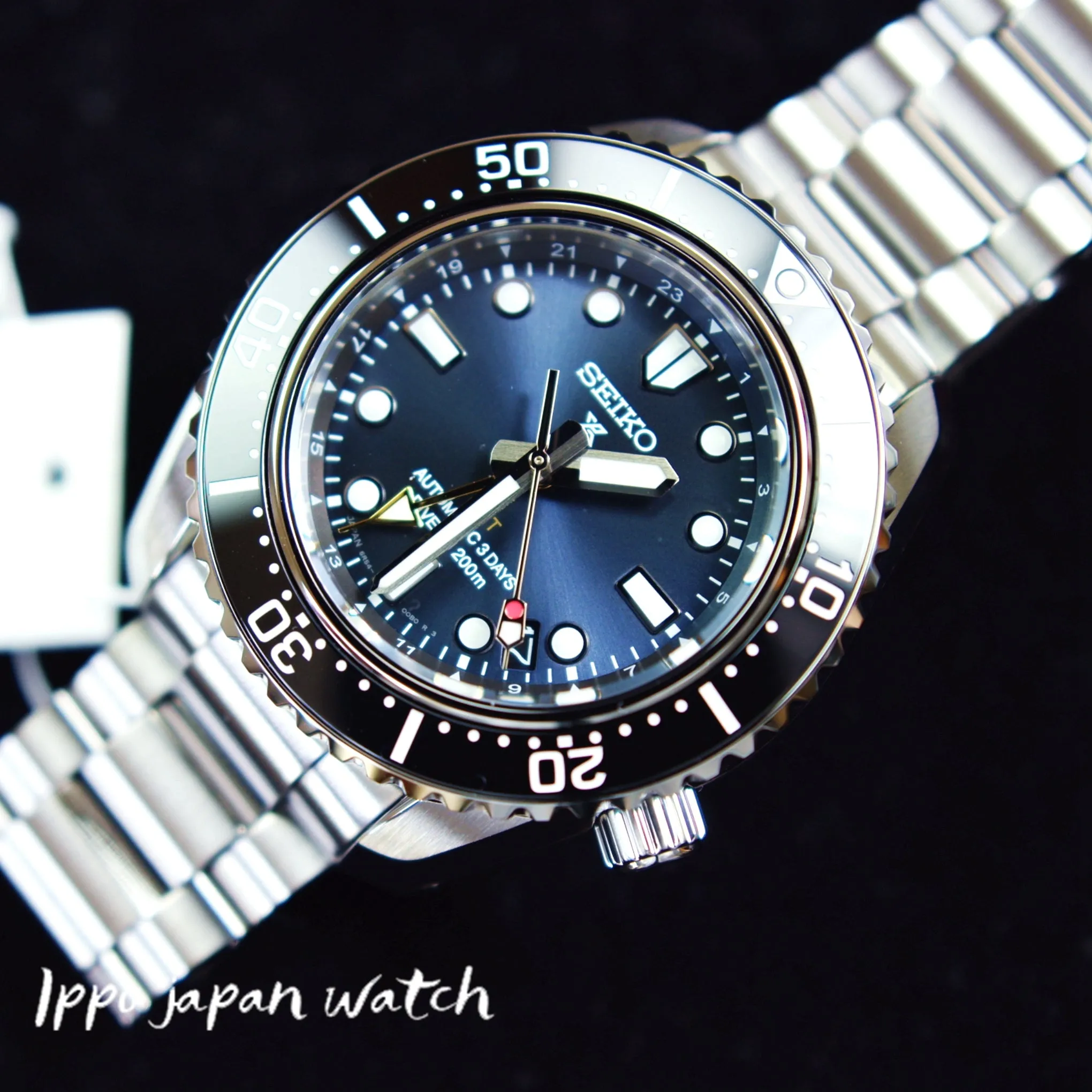 Seiko Prospex Mechanical diving watch 1968 Heritage GMT metal SBEJ021