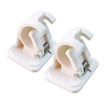 Self Adhesive Hooks Rod Bracket Pole Drapery Hook Holders -2PC
