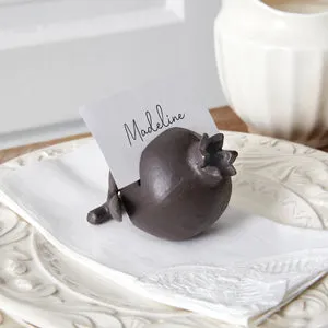 Set of 2 Charming Pomegranate Place Card Holders