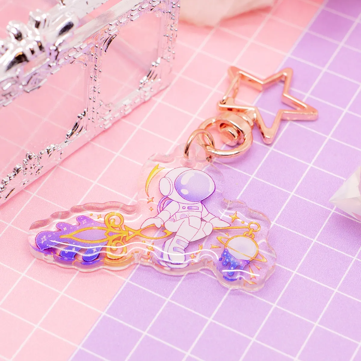 Spacetime Traveller - acrylic charm / keychain