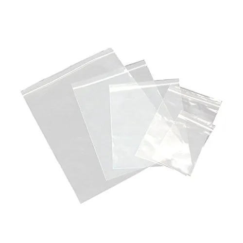Spartan Industrial - 6” X 9” (100/200/1000 Pack) Quart Clear Re-closable Zip Plastic Poly Bags with Resealable Lock Seal Zipper - 2 Mil