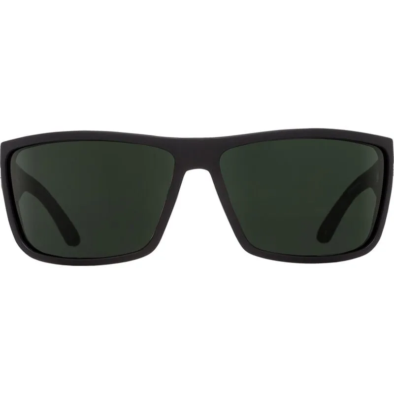 Spy Rocky Sunglasses - Matte Black - Happy Gray Green Polar
