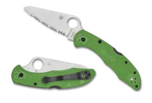 Spyderco Salt 2, Green LC200N Serrated C88FSGR2