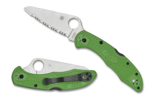 Spyderco Salt 2, Green LC200N Serrated C88FSGR2