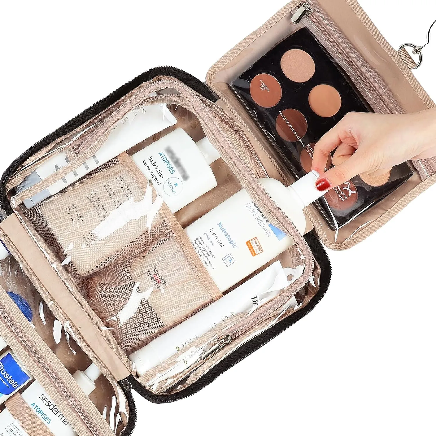 Travel Makeup Toiletry Bag for Women With Hook