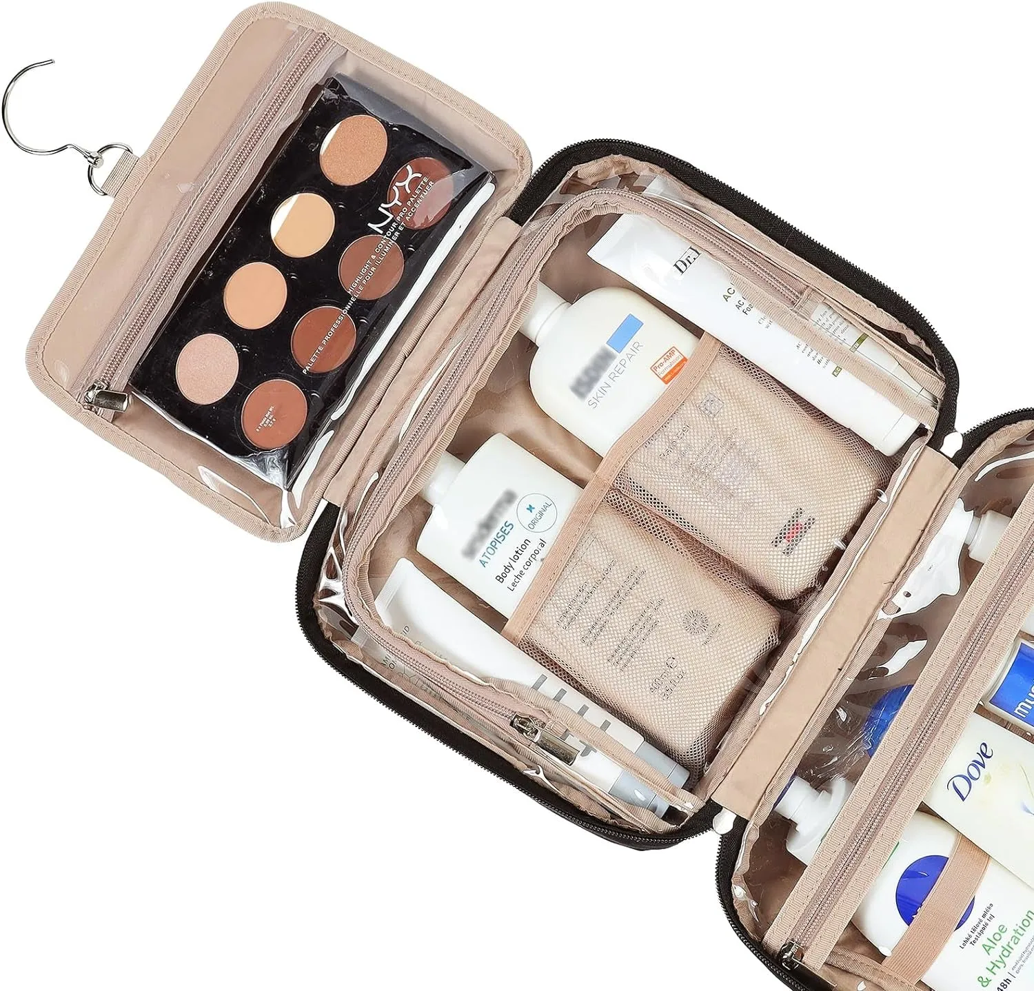 Travel Makeup Toiletry Bag for Women With Hook