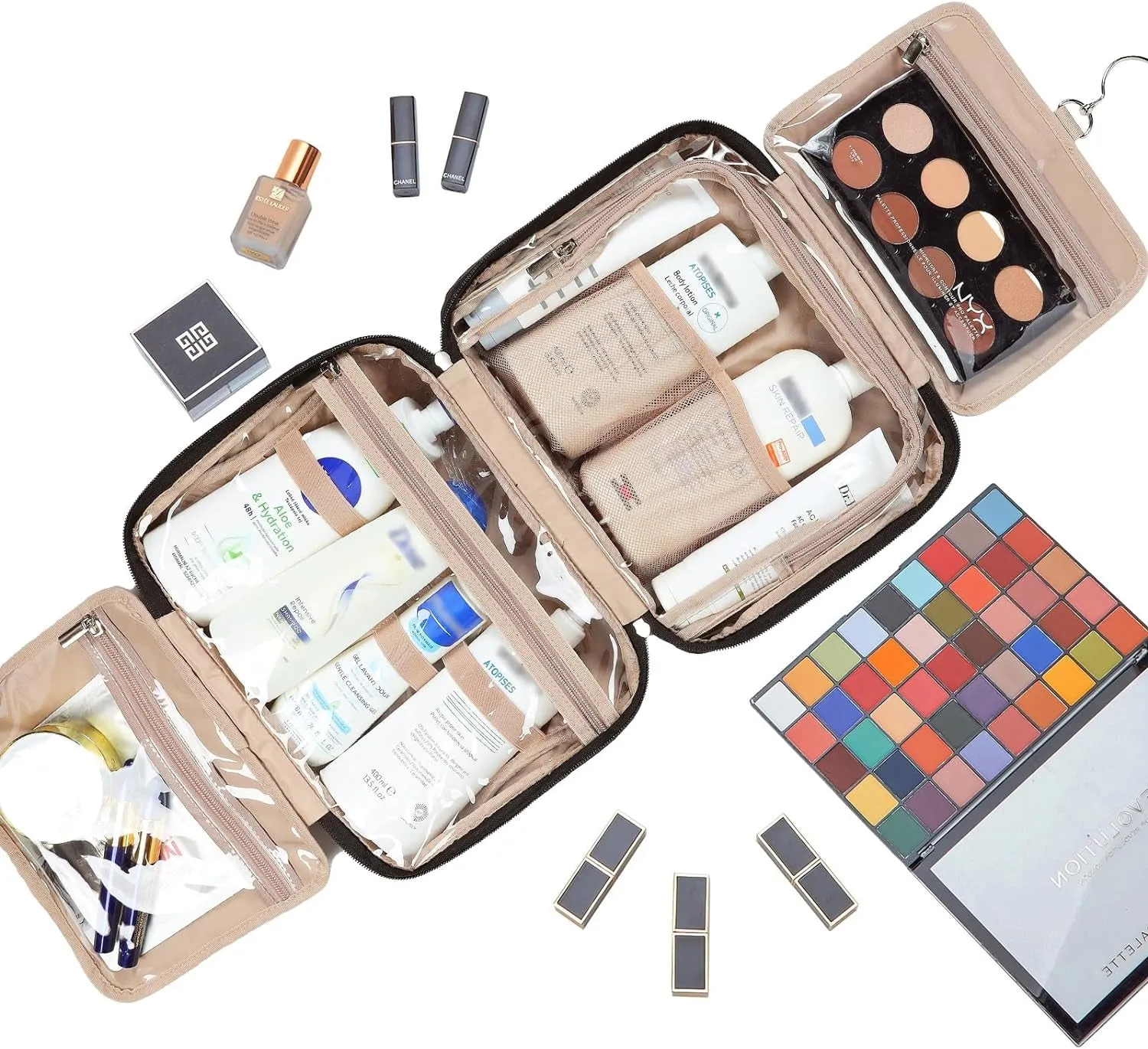 Travel Makeup Toiletry Bag for Women With Hook