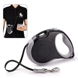 True Love Retractable Dog Leash TLL5001 - Suitable for Medium and Small Dogs -  Black