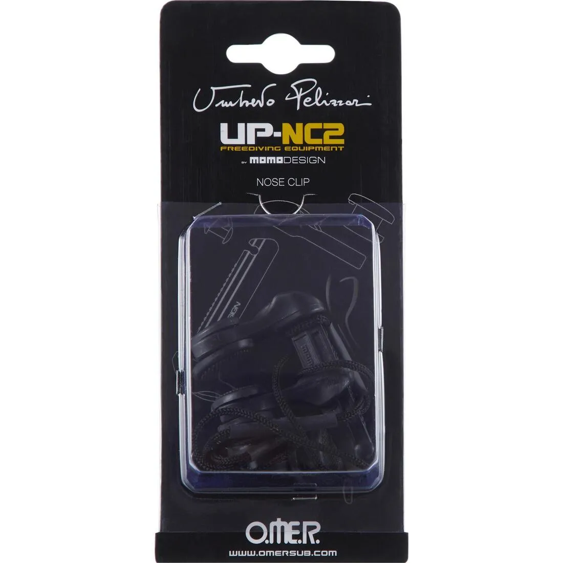 UP-NC2 adjustable freediving nose clip black