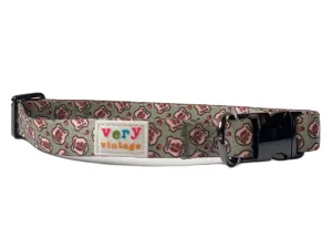 Very Vintage Designs - Squirrel Patrol - Green Squirrel Recycled Collar & Leash