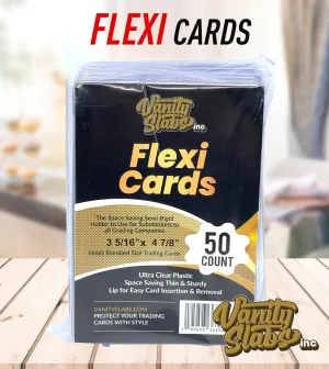 VSI Flexi Cards (50 Pack) Semi Rigid Savers for Baseball Football Hockey Basketball Cards