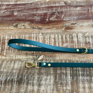 Waterproof Leash (Lightweight) : Forest   Brass