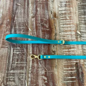 Waterproof Leash (Lightweight) : Teal   Brass