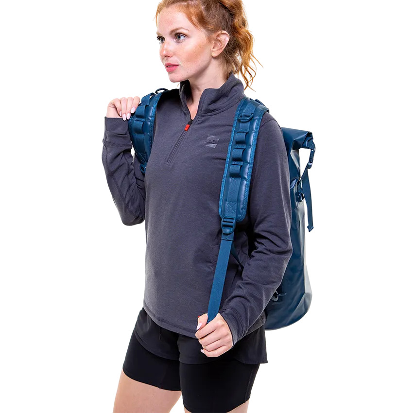 Waterproof Roll Top Dry Bag Backpack - Deep Blue