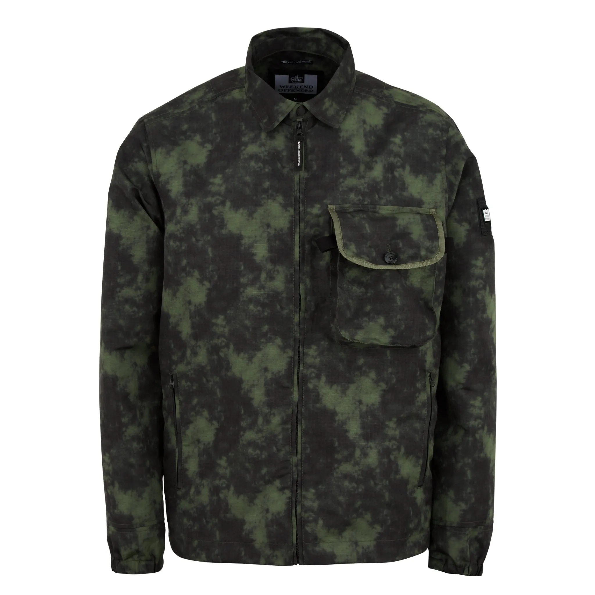 Weekend Offender Cruz Over Top Camo Jacket - Khaki/Rusted
