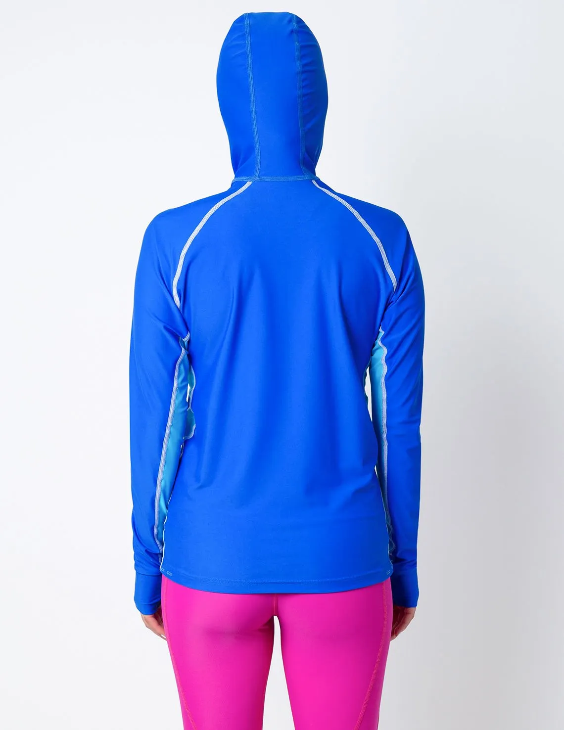 Women's Snorkel Hoodie Long Sleeve Rash Guard - Royal / Hawaii